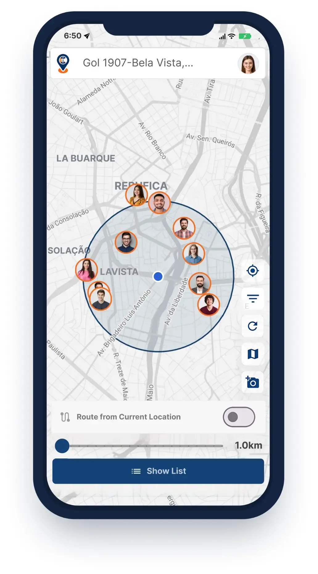 See Your Contacts on a Private Map